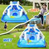 Easyair Inflatable Bounce House for Kids, 12.1 FT x 10.3 FT Blow Up Water Slide for Backyard, Dual Slides, Bouncy Castle, Climbing Wall, Basketball Hoops, Included Blower view 4