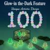 100pcs Mini Glow in The Dark Penguin Figurines, Small Resin Animals for DIY Crafts and Terrarium Decor view 4