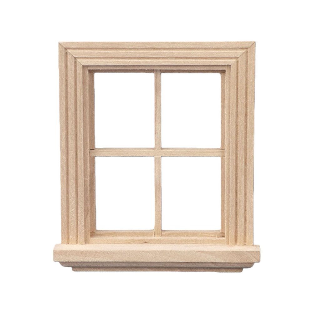 1/12 Scale Miniature Window Frame for Architecture Models and Toy House Decors Dollhouses Window Unpainted