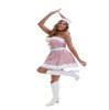 5Pcs Women Christmas Sequins Dress Costume Hat Belt Gloves,Christmas Sparkly Sequin Santa Claus Cosplay Outfit (Pink,L) view 3