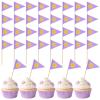 Feifeiya 100 Pcs Princess Party Decorations Purple Sun Toothpick Flags Cupcake Toppers Cake Picks for Princess Purple Cake Decoration Birthday Theme Party Wedding Supplies view 1