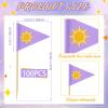 Feifeiya 100 Pcs Princess Party Decorations Purple Sun Toothpick Flags Cupcake Toppers Cake Picks for Princess Purple Cake Decoration Birthday Theme Party Wedding Supplies view 2