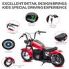 24V Electric Dirt Bike for Kids with 12in Fat Tire, 250W Kids Motorcycle with Different Speeds (14MPH Max), 150lbs Weight Capacity, LED Light & Leather Seat, Off-Road Electric Motorbike for Boys Girls view 2