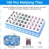 BeautyChen American Mahjong Tile Set, 160 Premium 1.2-inch Tiles with Blue Printed Carrying Bag, Complete Portable Set Includes Dice & Chips, Ideal Mahjong Gifts for Travel, Mahjong Lovers, Beginners view 3