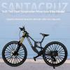Generisch Finger Bicycle Model, 1:10 Mountain Bike Model Toy, Finger Mountain Bike Model Ornaments, Miniature Fingers Bike, Mini Bend Bicycle Model (Grey) view 2