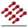 MECCANIXITY 8 Pcs Metal Servo Horn 25T Steering Arm 35mm Length Red Suitable for DIY RC Car/Boat/Airplanes Boat Model Accessories with 2 Pcs Screws view 1