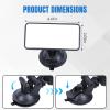 Hbxdeco Baby Car Mirror with Suction Cup, 4.4"2" Rectangular HD Glass Interior Rear View Mirror, 360 Rotation Adjustable Baby Rear Facing Mirrors for Windshield, Universal Car Accessories view 2