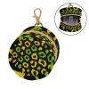 ElliTarr Pacifier Holder with Clip Pacifier Case for Diaper Bag Round Baby Pacifier Pouch Box Bag Portable Jamaican Leopard Print Yellow view 2