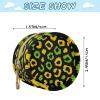 ElliTarr Pacifier Holder with Clip Pacifier Case for Diaper Bag Round Baby Pacifier Pouch Box Bag Portable Jamaican Leopard Print Yellow view 3