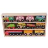 ariarly Children Train Toys Wooden Train Set, Multifunctional Scene Design, Safe Solid Wood Box, Easy Assembly for Children Over 2 Years Old view 1