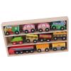 ariarly Children Train Toys Wooden Train Set, Multifunctional Scene Design, Safe Solid Wood Box, Easy Assembly for Children Over 2 Years Old view 2