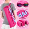 Cosblank Mahjong Rack Bag with 4 Soft Divider Pockets Canvas Drawstring Mahjong Game Rack & Pushers Storage Bag Fits All Types of Racks Protective Sleeve for Game Night Travel (Rose Red) view 4