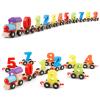 ariarly Wooden Number Train Toy, Colorful Building Blocks for Kids, Vivid with Colors, Teaches Recognition of Common Colors in Early Education view 3