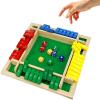 4 Sided Shut The Box Game Wooden Shut The Box-Wooden Dice Board Game for 2-4 Players Classics Tabletop Version for Classroom, Party, or Pub Night Entertainment view 1