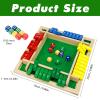 4 Sided Shut The Box Game Wooden Shut The Box-Wooden Dice Board Game for 2-4 Players Classics Tabletop Version for Classroom, Party, or Pub Night Entertainment view 2