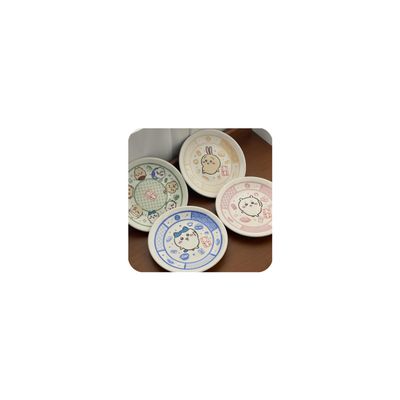 Lubsmong Sushi Plate Cute Dipping Bowls Mini Appetizer Plates for Condiment Sushi Ketchup BBQ Party, 6 Inch (C)