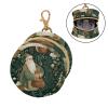 ElliTarr Pacifier Holder with Clip Pacifier Case for Diaper Bag Round Baby Pacifier Pouch Box Bag Portable Green Santa Claus with Squirrels and Branches view 2