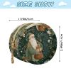 ElliTarr Pacifier Holder with Clip Pacifier Case for Diaper Bag Round Baby Pacifier Pouch Box Bag Portable Green Santa Claus with Squirrels and Branches view 3