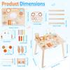 ATOYUS Activity Table, Montessori Toys for 1 2 Year Old Boys Girls Kid, 13 in 1 Wooden Sensory Play Center for Toddler 1-3, Educational Learning Toy for Baby 12-18 Months, 1st Christmas Birthday Gifts view 3