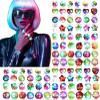 U-MOJOK 50 Pack Light Up Rings Glow in the Dark Flashing Jelly Finger Rings Blinking for Mardi Gras,Raves, Carnival Party Supplies,Gifts - 8 Styles view 1