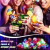 U-MOJOK 50 Pack Light Up Rings Glow in the Dark Flashing Jelly Finger Rings Blinking for Mardi Gras,Raves, Carnival Party Supplies,Gifts - 8 Styles view 4