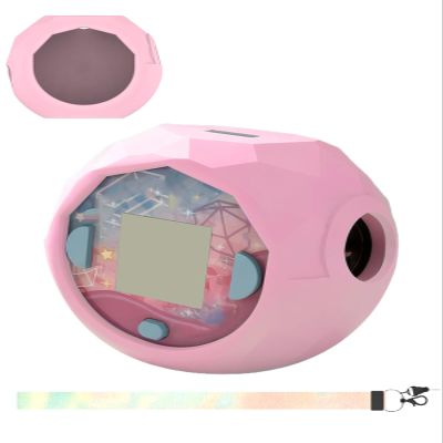 Case for Takara Tomy PuniRunes, Soft Silicone Shock-Proof Cover for Takara Tomy PuniRunes Virtual Pet, Anti-Scratch Kawaii Shell with Lanyard, Durable Full-Body Protection (Pink)