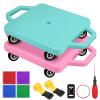 2 Pcs Sports Scooter Board with Handles,Sitting Scooter Board for Kids Children Gym Indoor Outdoor ActivitiesEquipped with Various Skateboard Accessories (Blue,Pink) view 1