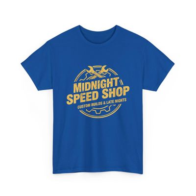 Vintage Mechanic Midnight Speed Shop Graphic Hot Rod Drag Racing Garage
