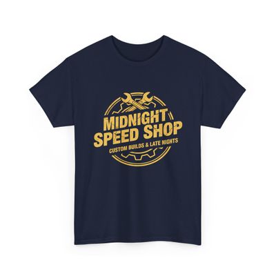 Vintage Mechanic Midnight Speed Shop Graphic Hot Rod Drag Racing Garage