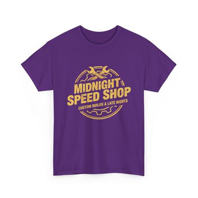 Vintage Mechanic Midnight Speed Shop Graphic Hot Rod Drag Racing Garage