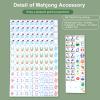 Arrowbash 160 Pcs American Mahjong Set Only 1.2 x 0.87 Inch Summer Theme Mah Jong Pink Back Mahjong Tiles Hand Carved Pattern for Mah Jong Social Games Beginners Card Games Lovers view 3