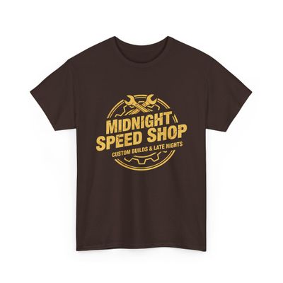 Vintage Mechanic Midnight Speed Shop Graphic Hot Rod Drag Racing Garage