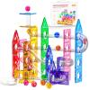 NEOFORMERS 115Pcs Magnetic Marble Run Set for Kids, STEM Building Toys with Racing Track Tiles, Funnels & Slopes, 3D Construction Marble Maze Educational Learning Gift for Boys & Girls Ages 3-8+ view 1