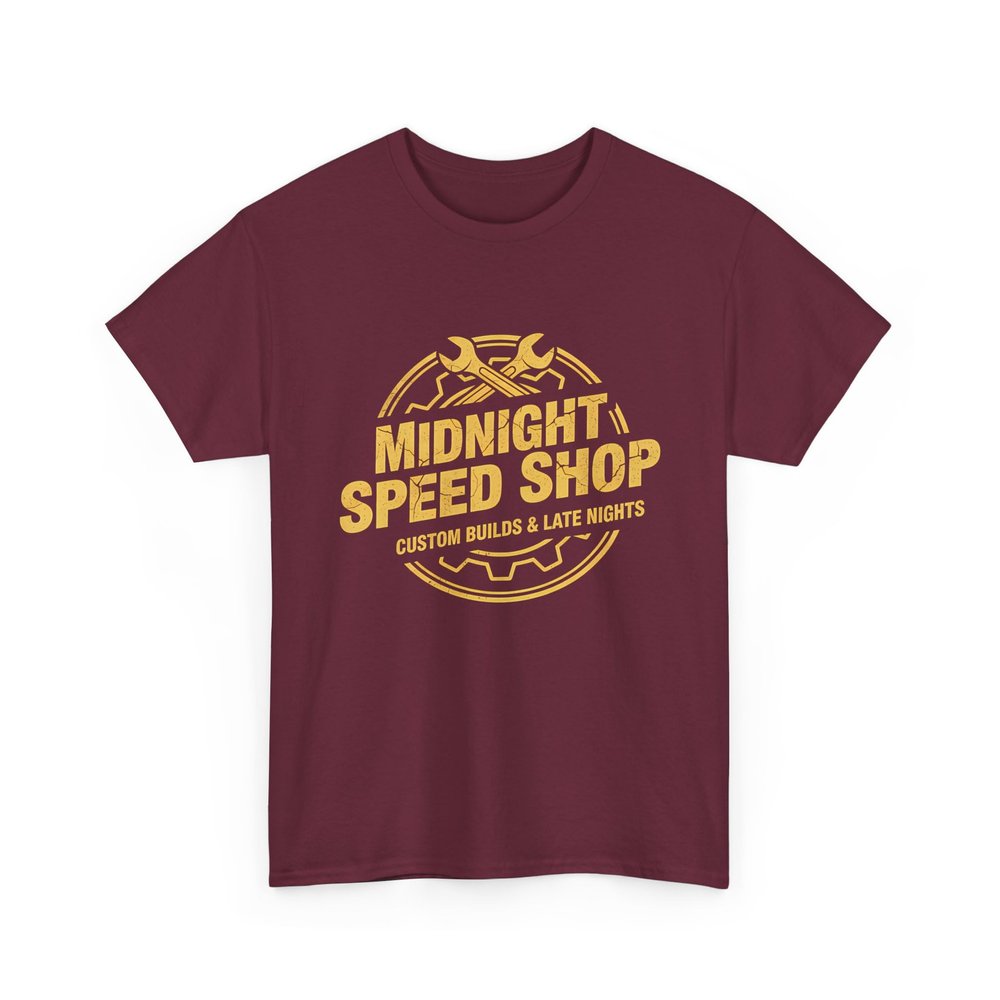 Vintage Mechanic Midnight Speed Shop Graphic Hot Rod Drag Racing Garage