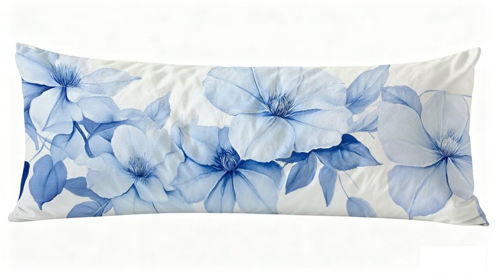 Long Body Pillow for Adults 20x59 Inch, Simple Bed Pillows Modern Double Sided Print Linen Throw Pillows Covers, for Side Sleeping Pregnant Pillow with Zipper for Home Bed Living Room Decor J0-259
