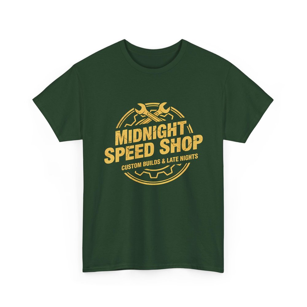 Vintage Mechanic Midnight Speed Shop Graphic Hot Rod Drag Racing Garage