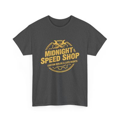 Vintage Mechanic Midnight Speed Shop Graphic Hot Rod Drag Racing Garage