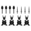 Medieval Dark King Weapons Block Accessories Set  Horned Helmet, Heavy Chest Armor & Longsword for Medieval Dioramas, MOC Creations, Collectors, Adults & Teens (28PCS) view 1