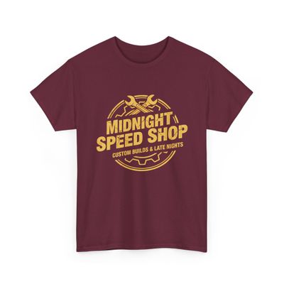 Vintage Mechanic Midnight Speed Shop Graphic Hot Rod Drag Racing Garage