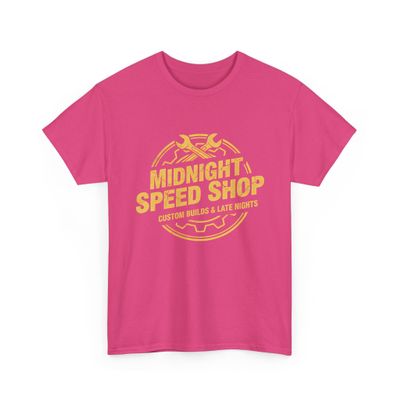 Vintage Mechanic Midnight Speed Shop Graphic Hot Rod Drag Racing Garage