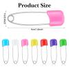 100 Pcs Diaper Pins Baby Safety Pins Plastic Head Baby Diaper Pins for Cloth Diapers with Safe Locking (7 Colors) view 3