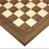 21.7 Inch Walnut and Maple Deluxe Chessboard, Made in Spain view 3