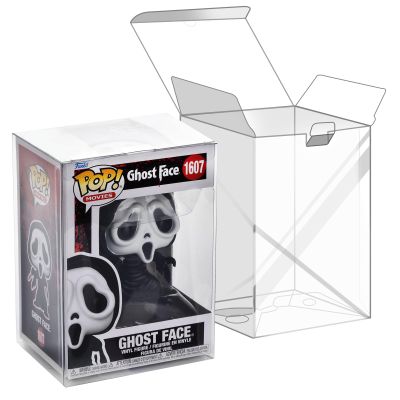 50 Pack Clear Protectors Case Compatible with Funko 4" Pop Figures, Upgraded 0.5mm Thick-Extra Strength PET Display Boxes, Auto-Lock Bottom Design with Protective Film  Ideal for Collections