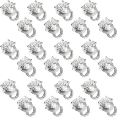 U-MOJOK 24 Pack White Light Up Star Rings