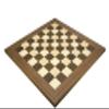 23.6 Inch Walnut and Maple Deluxe Chessboard, Crafted in Spain view 1