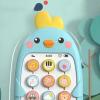 ZJchao Baby Phone Toys Early Educational Learning Machine Simulation Music Telephone Toy with Teether for 1 to 3 Years Old Toddlers ABS Material Bright Colors (Blue) view 3
