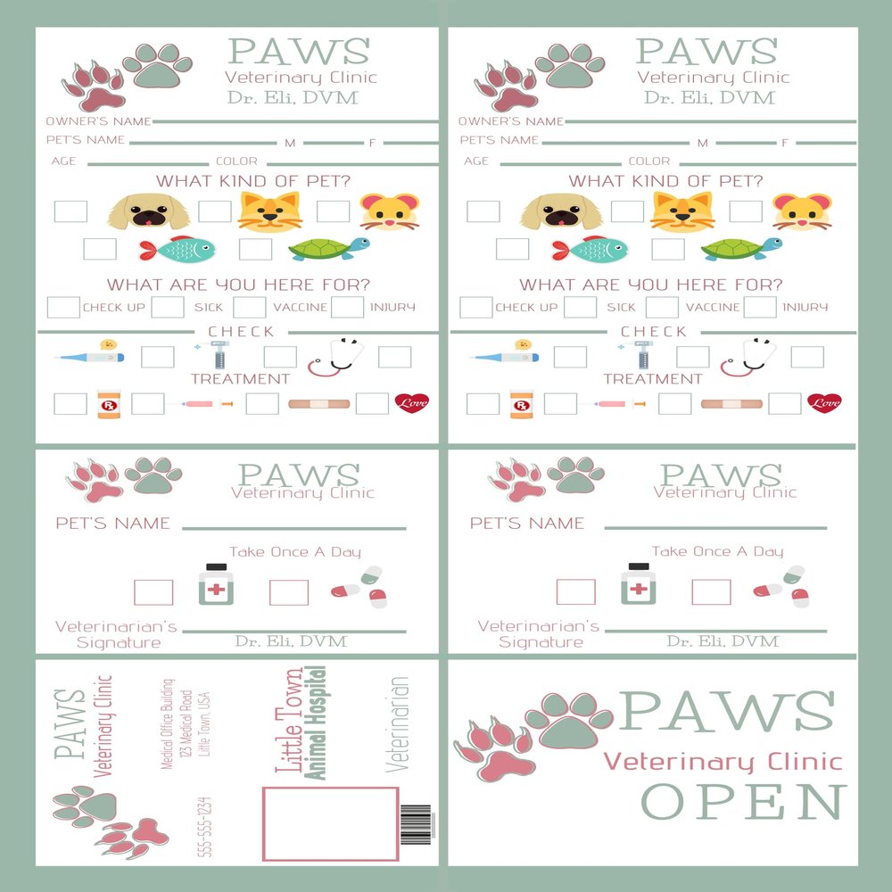 Personalized Pretend Vet | Animal Doctor | Make Believe Games and Toys | Custom Kids Gifts | Educational Product | Role Play | Dry-Erase