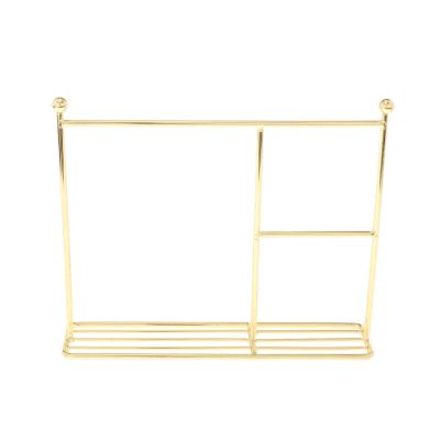 Metal Doll Dress Rack Hangers Doll Furniture Accessories Clothes Laundry Rack /6 1/8 1/12 BJD Dolls Coat Dress Garment Hangers, Gold 35x31cm