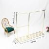 Metal Doll Dress Rack Hangers Doll Furniture Accessories Clothes Laundry Rack /6 1/8 1/12 BJD Dolls Coat Dress Garment Hangers, Gold 35x31cm view 3