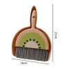 Mini Broom with Dustpan for Kids,Housekeeping Cleaning Tools Pretend Play Cleaning Brush and Dustpan Combo, Kiwi view 3